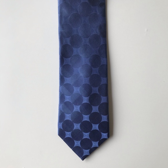 Michael Kors Blue Pattern Mens Tie - Picture 3 of 5